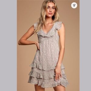 Lulus Juniper bloom ruffle floral dress size Med
